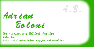 adrian boloni business card